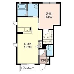 メゾン・Ｋ−III 1階1LDKの間取り
