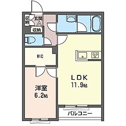 LeCielBleu 1LDKの間取図画像
