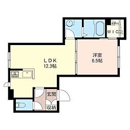 fortunato 1LDKの間取図画像