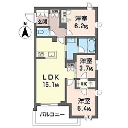 連 3LDKの間取図画像