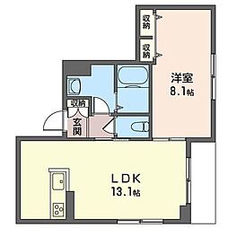 セレーナ石神井公園 1LDKの間取図画像