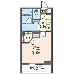 ティアナ幕張 1Kの間取図画像