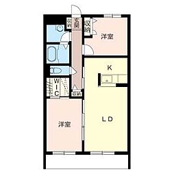 サジタリアC 2LDKの間取図画像