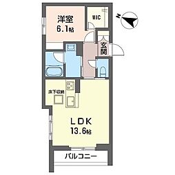 アドバンス 1LDKの間取図画像