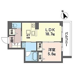 アリエッタ 1LDKの間取図画像