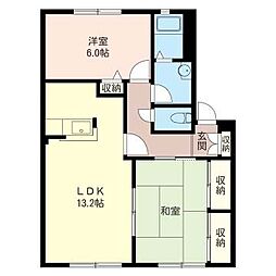 グランメール 2LDKの間取図画像