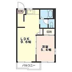 ハイツ大下第三 1LDKの間取図画像
