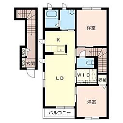 エリュシオン 2LDKの間取図画像