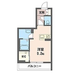 シリウス2 ワンルームの間取図画像