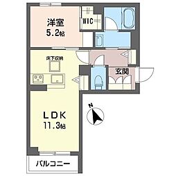 グランメゾン本中山2 1LDKの間取図画像