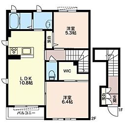 ディアコート妙典 2LDKの間取図画像