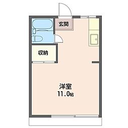 コーポグリーン ワンルームの間取図画像