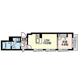 セント-リビエ北小金 1LDKの間取図画像