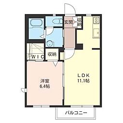 サニーコート 1LDKの間取図画像