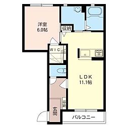 ソラーレ 1LDKの間取図画像