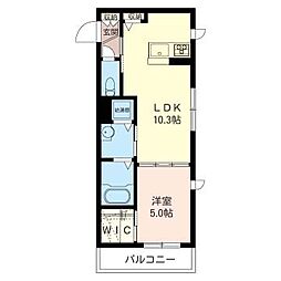 ルグランヴェール 1LDKの間取図画像