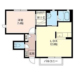 グリーンヒル並木 1LDKの間取図画像