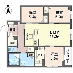 リラフォート　アイナ 1階3LDKの間取り