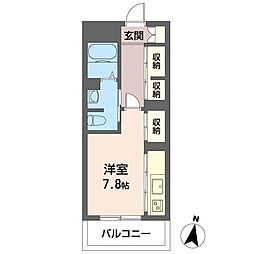 Ｃｌａｎ　Ｆｅｅｌ 3階ワンルームの間取り
