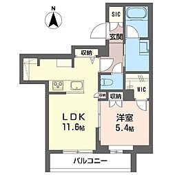 アルストラーレ 1LDKの間取図画像