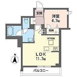 ハレ フアラライ 1LDKの間取図画像