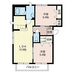 間取図画像 2LDK