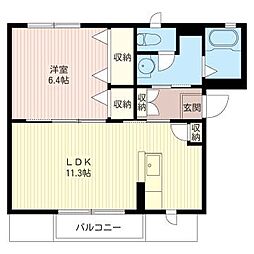 エテルノ・コート3 1LDKの間取図画像