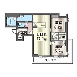 STELLAGATE陽東 2LDKの間取図画像