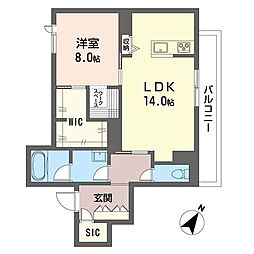 ルミナージュ 東峰 1LDKの間取図画像