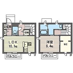 アルシス1 1LDKの間取図画像