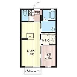 Portafelice 1LDKの間取図画像