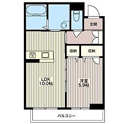 サニーコートダイドーP 1LDKの間取図画像
