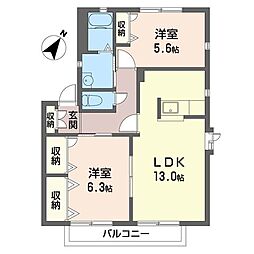 間取図画像 2LDK