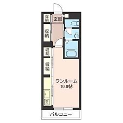 ショコラ ワンルームの間取図画像