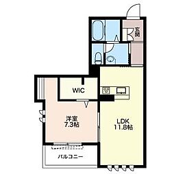 ヴィオレッタ 1LDKの間取図画像