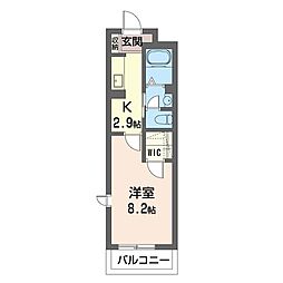 シャーメゾン・フォンティーヌ 1Kの間取図画像