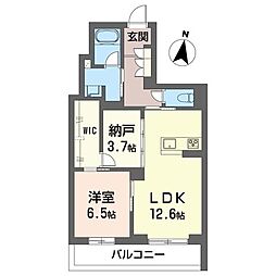 ウェルビー 2階1SLDKの間取り