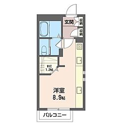 クリンゲル ワンルームの間取図画像