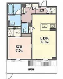 レオナ雅 1LDKの間取図画像