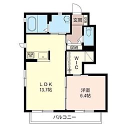 エミネンス 1LDKの間取図画像