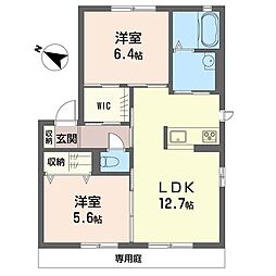 グリシーナ・ピソ1 2LDKの間取図画像