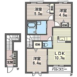 エンジェルA 3LDKの間取図画像