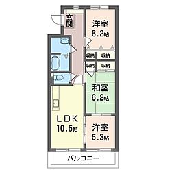アメニティヒルズ 3LDKの間取図画像