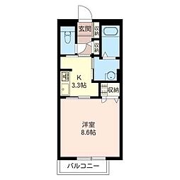 GS・新川崎 1Kの間取図画像