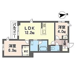 リラフォート大瀬戸 2LDKの間取図画像