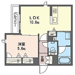 ブリエ 1LDKの間取図画像