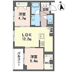 セントリビエ 2LDKの間取図画像