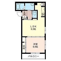 ラリュミエール 1LDKの間取図画像