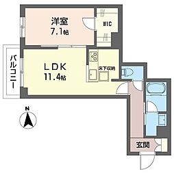 (仮称)板橋区桜川2丁目シャーメゾン 1LDKの間取図画像