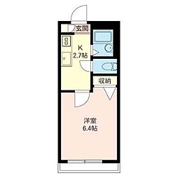 マリアージュ 1Kの間取図画像